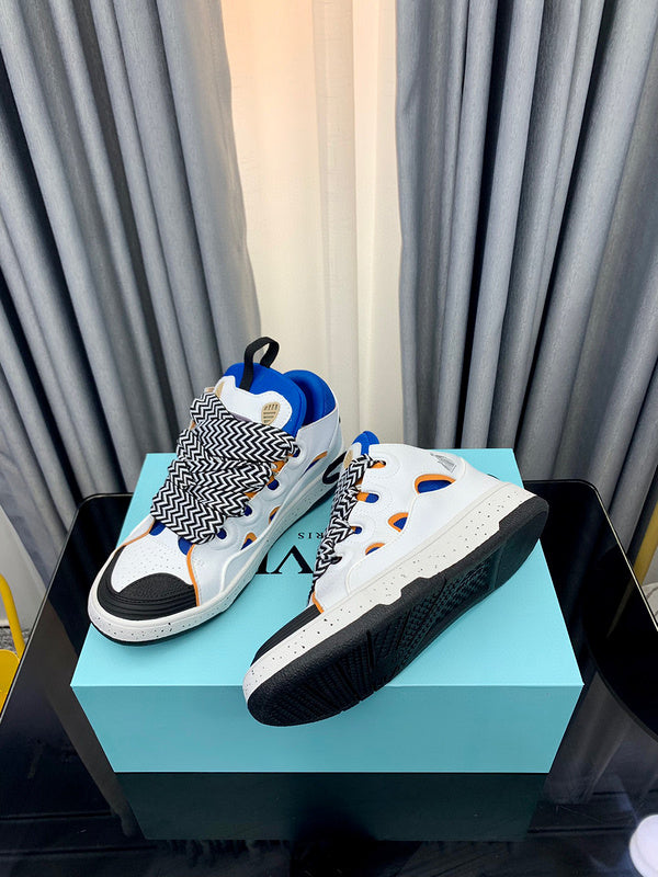 Lanvin Curb Sneaker White Blue Orange