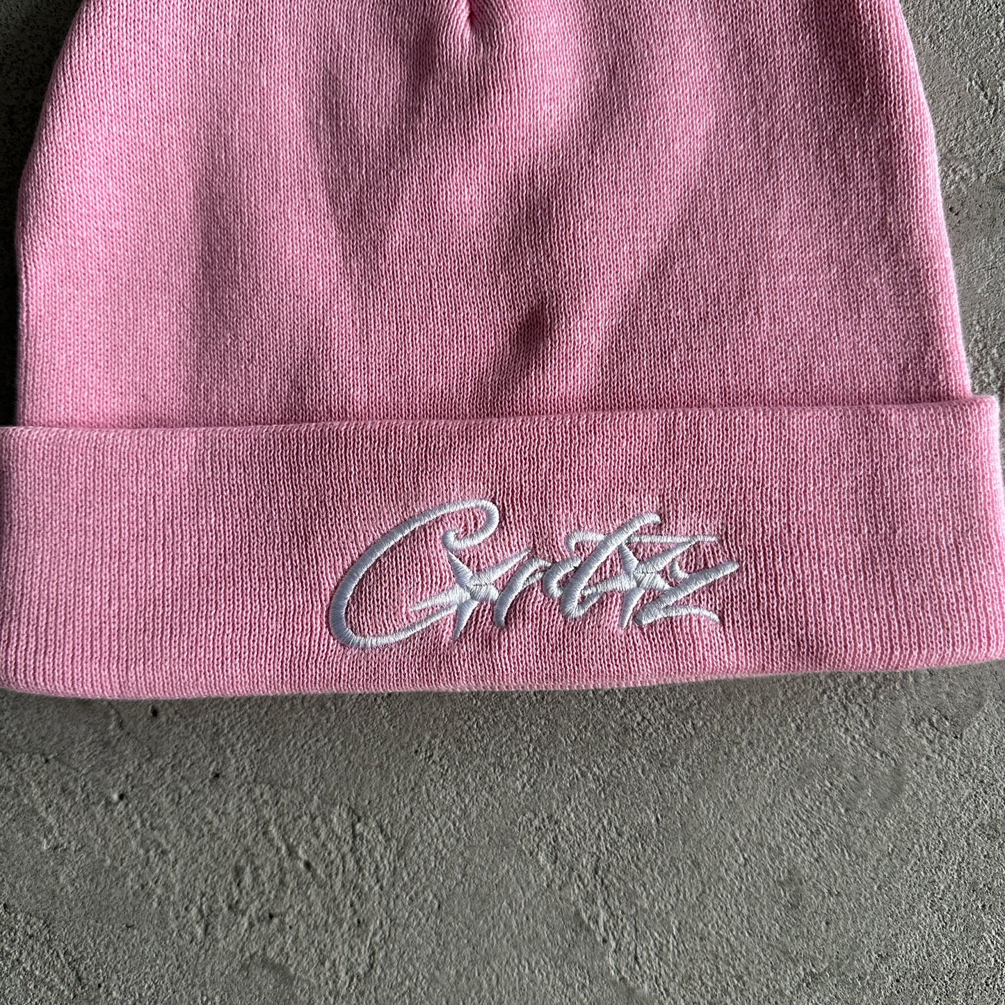 Corteiz Allstarz Folded Beanie Pink
