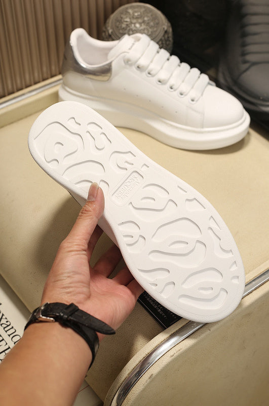 Alexander McQueen Oversized White Silver Croco