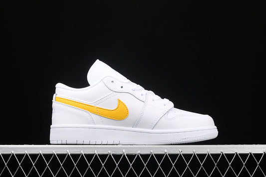 Jordan 1 Retro Low White Multi-Color Swoosh