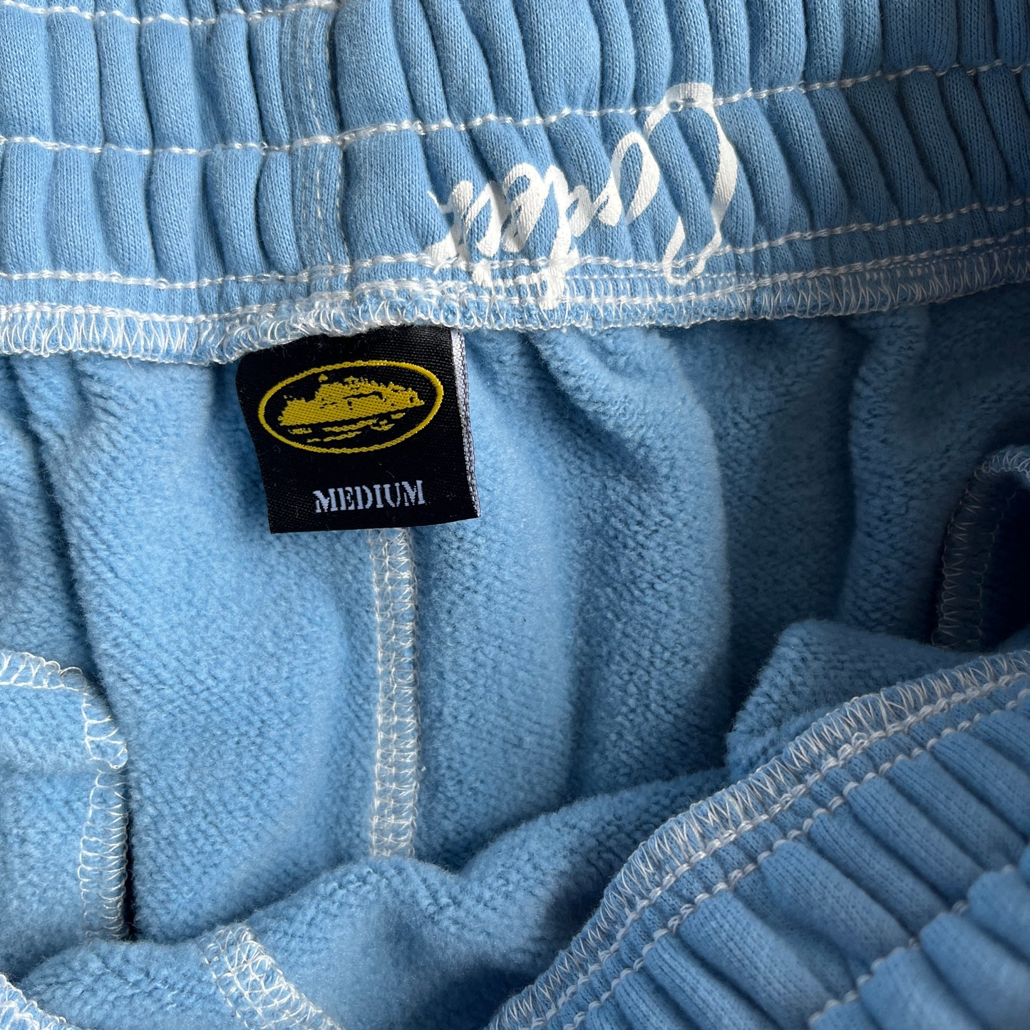 Corteiz All Over Print Joggers Baby Blue