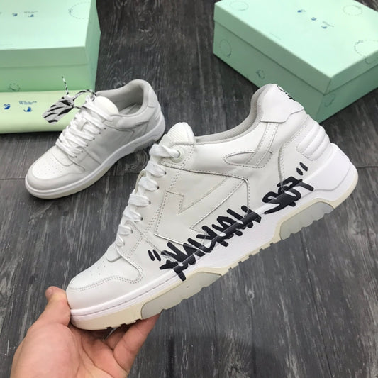 Off-White Out Of Office OOO Low Tops "For Walking" White Black