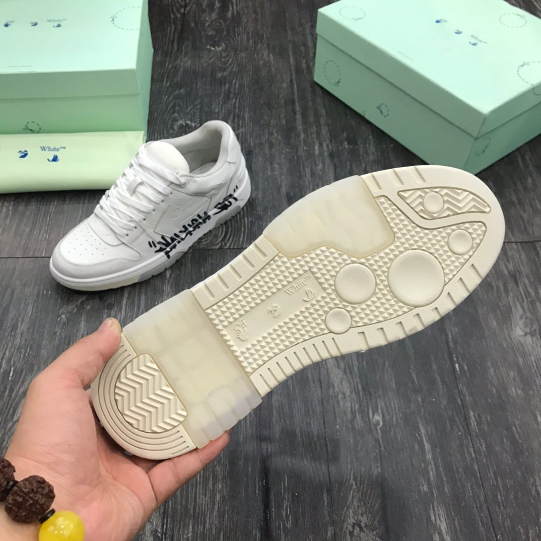 Off-White Out Of Office OOO Low Tops "For Walking" White Black