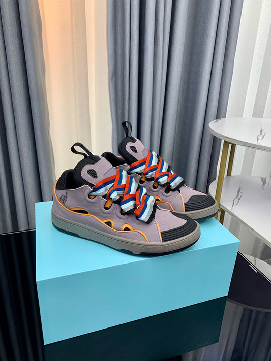 Lanvin Curb Sneaker Grey Orange