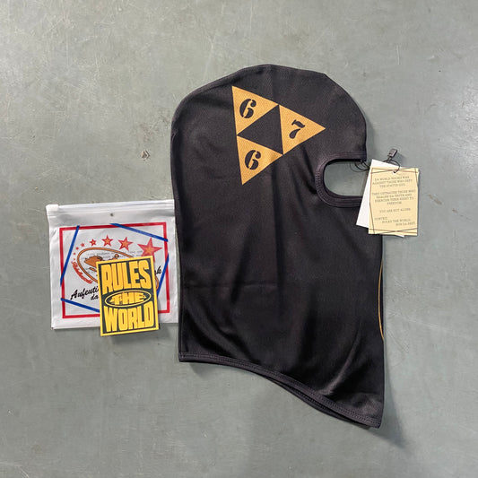 Corteiz x 667Ekip Liteweight Ski Mask Black Gold