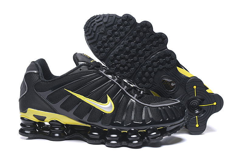 Nike Shox TL Black Dynamic Yellow Metallic Silver