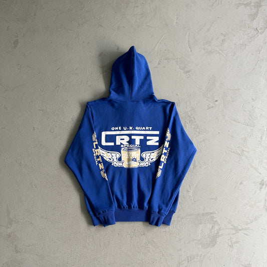 Corteiz Gasolina Double Zip Hoodie Royal Blue