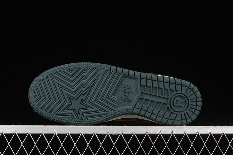 A Bathing Ape Bape SK8 Sta Grey Mustard Yellow