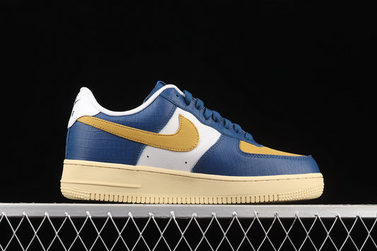 Nike Air Force 1 Low Undefeated 5 On It Blue Yellow Croc