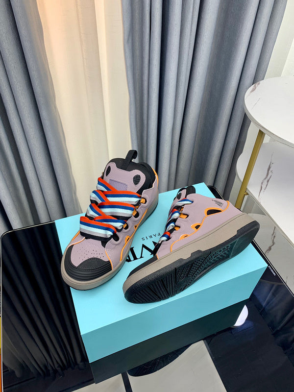 Lanvin Curb Sneaker Grey Orange