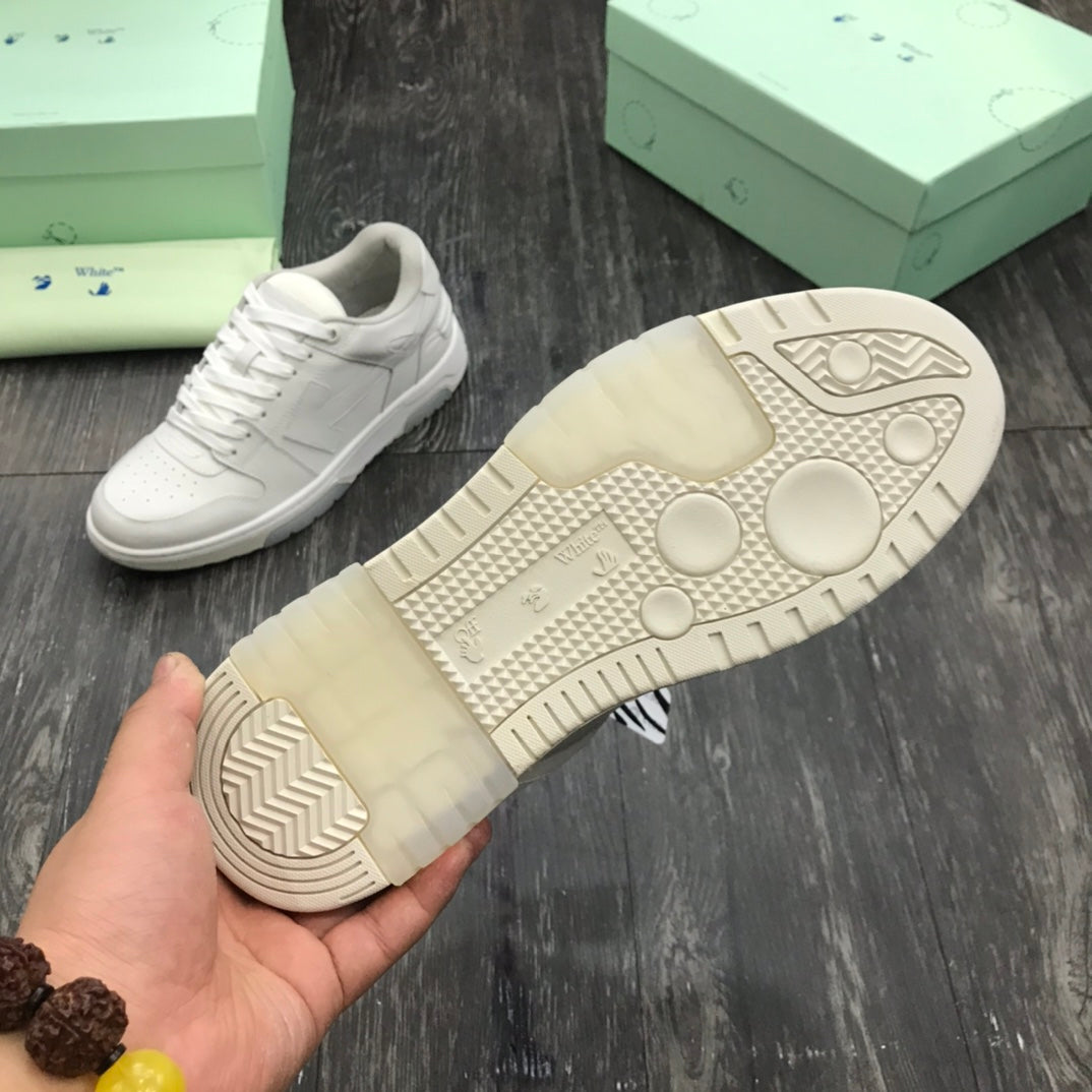 Off-White Out Of Office OOO Low Tops Calf Leather Triple White