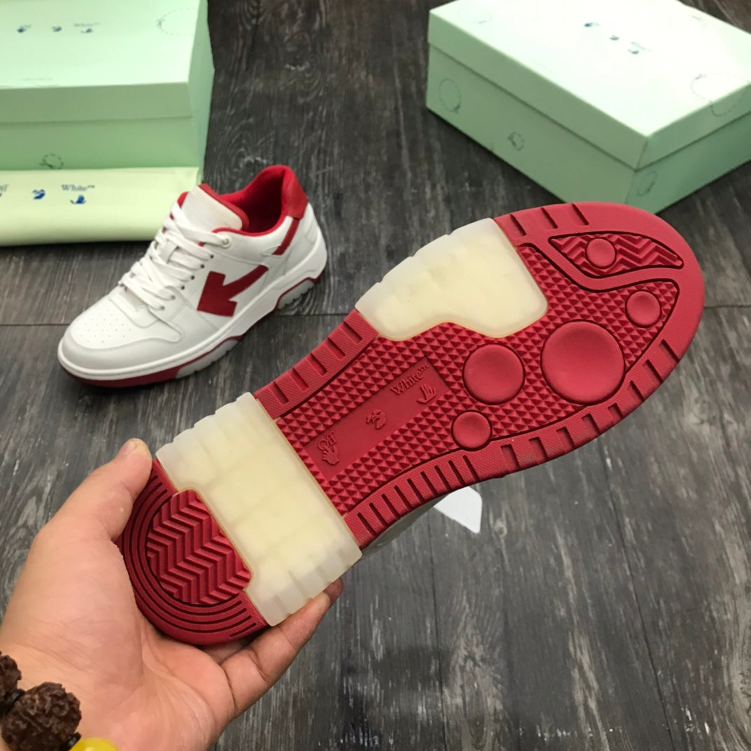Off-White Out Of Office OOO Low Tops White Red