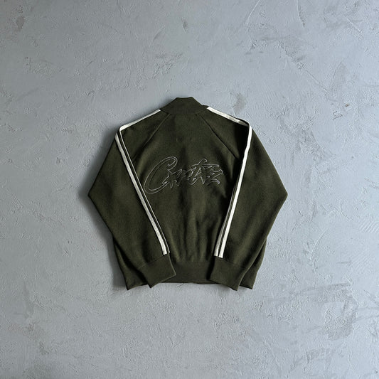 Corteiz Knit-Zip Up Fleece Olive