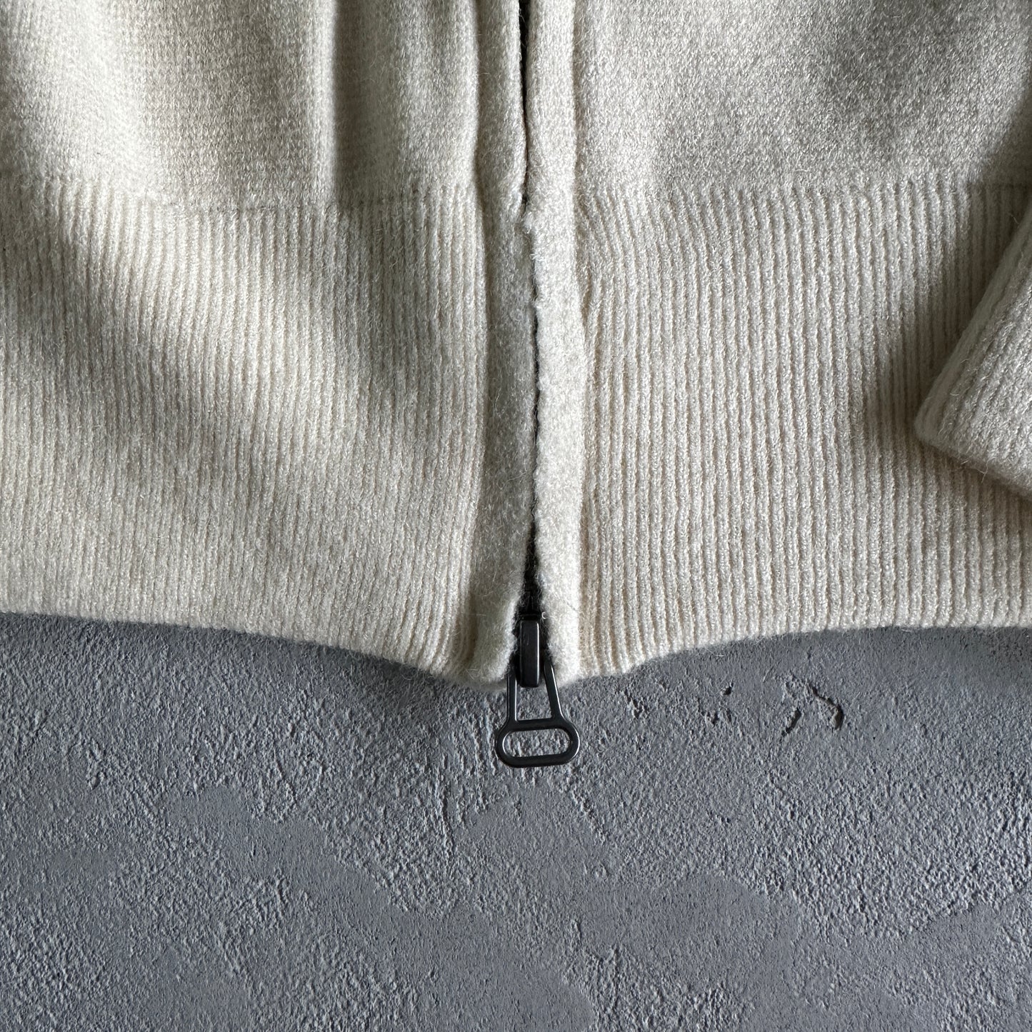 Corteiz Knit-Zip Up Fleece Cream