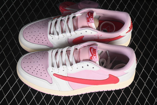 Jordan 1 Retro Low Travis Scott Sail Tropical Pink