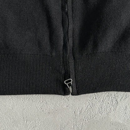 Corteiz Knit-Zip Up Fleece Black