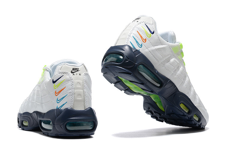 Nike Air Max 95 White Volt Football Grey 3D Multi Swoosh