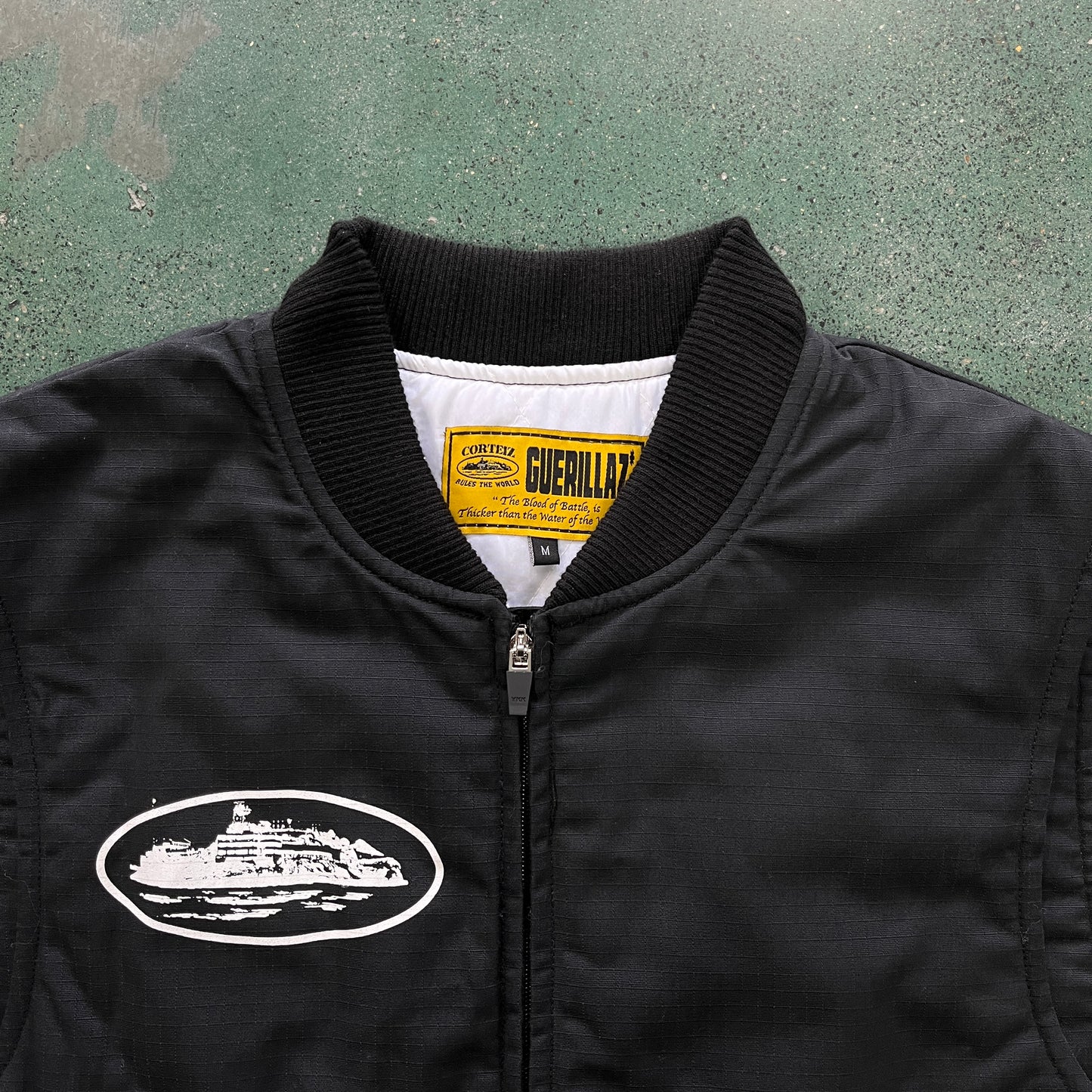 Corteiz Guerrillaz Quilted Vest Black