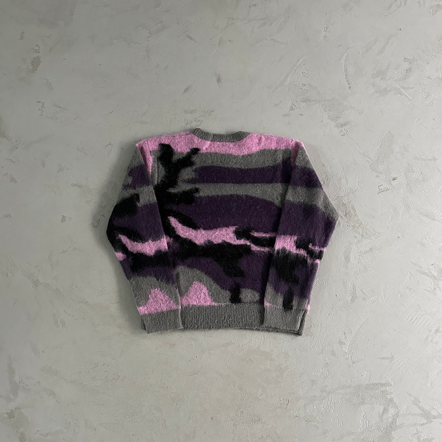 Corteiz Mohair Knit Sweater Sakura Camo