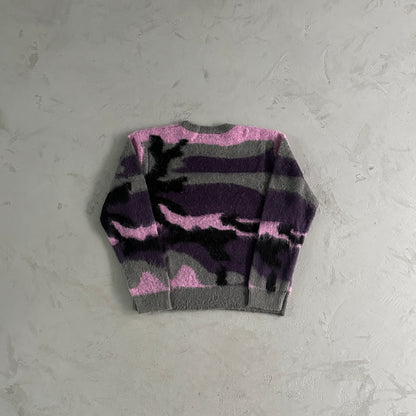 Corteiz Mohair Knit Sweater Sakura Camo