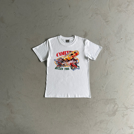 Corteiz Car Crash Tee White
