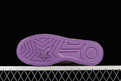 A Bathing Ape Bape Sta Teal Brown Yellow Suede