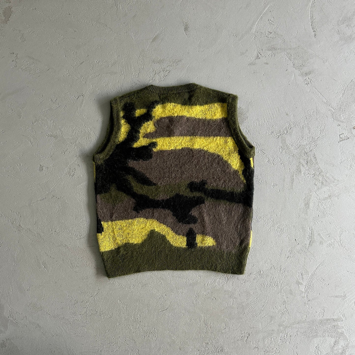 Corteiz Mohair Knit Vest Gutta Camo