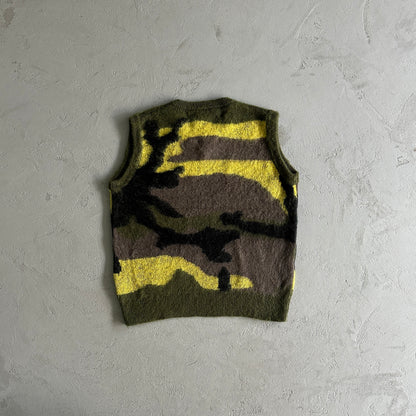 Corteiz Mohair Knit Vest Gutta Camo