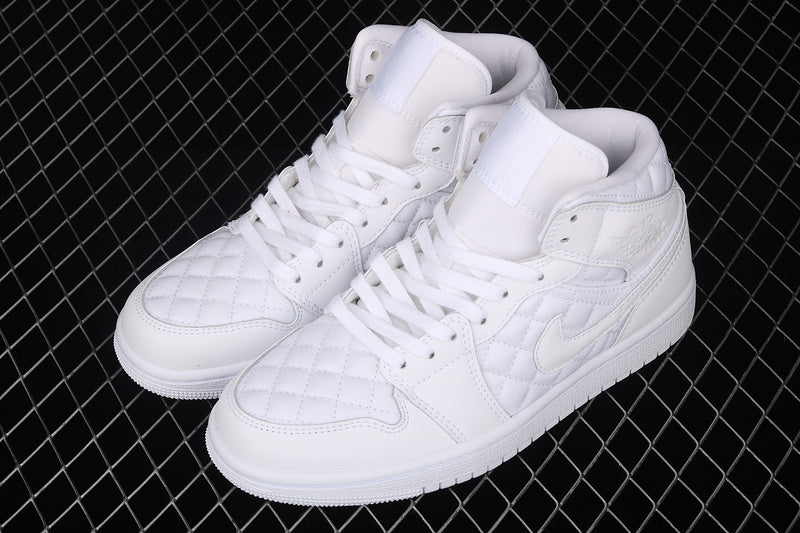 Jordan 1 Mid Quited White
