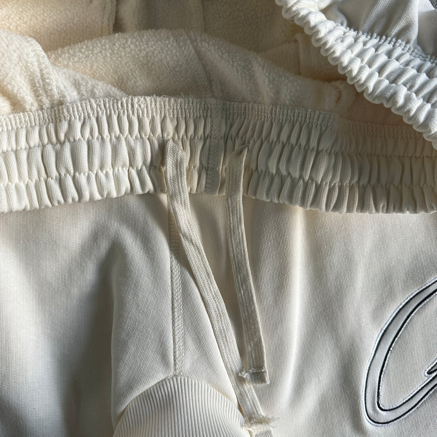 Corteiz Satin C-Star Appliqué Bottoms Off White