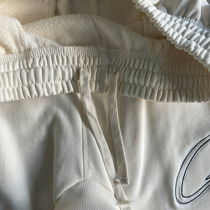 Corteiz Satin C-Star Appliqué Bottoms Off White