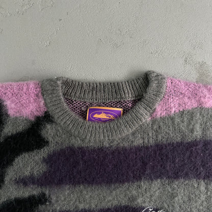 Corteiz Mohair Knit Sweater Sakura Camo
