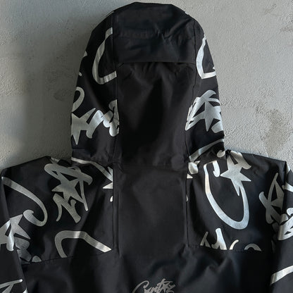 Corteiz Elitework Waterproof Shell Jacket Black