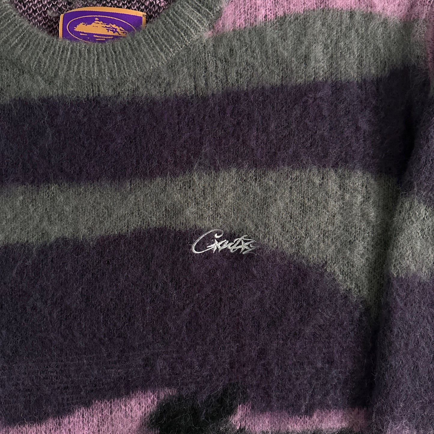 Corteiz Mohair Knit Sweater Sakura Camo