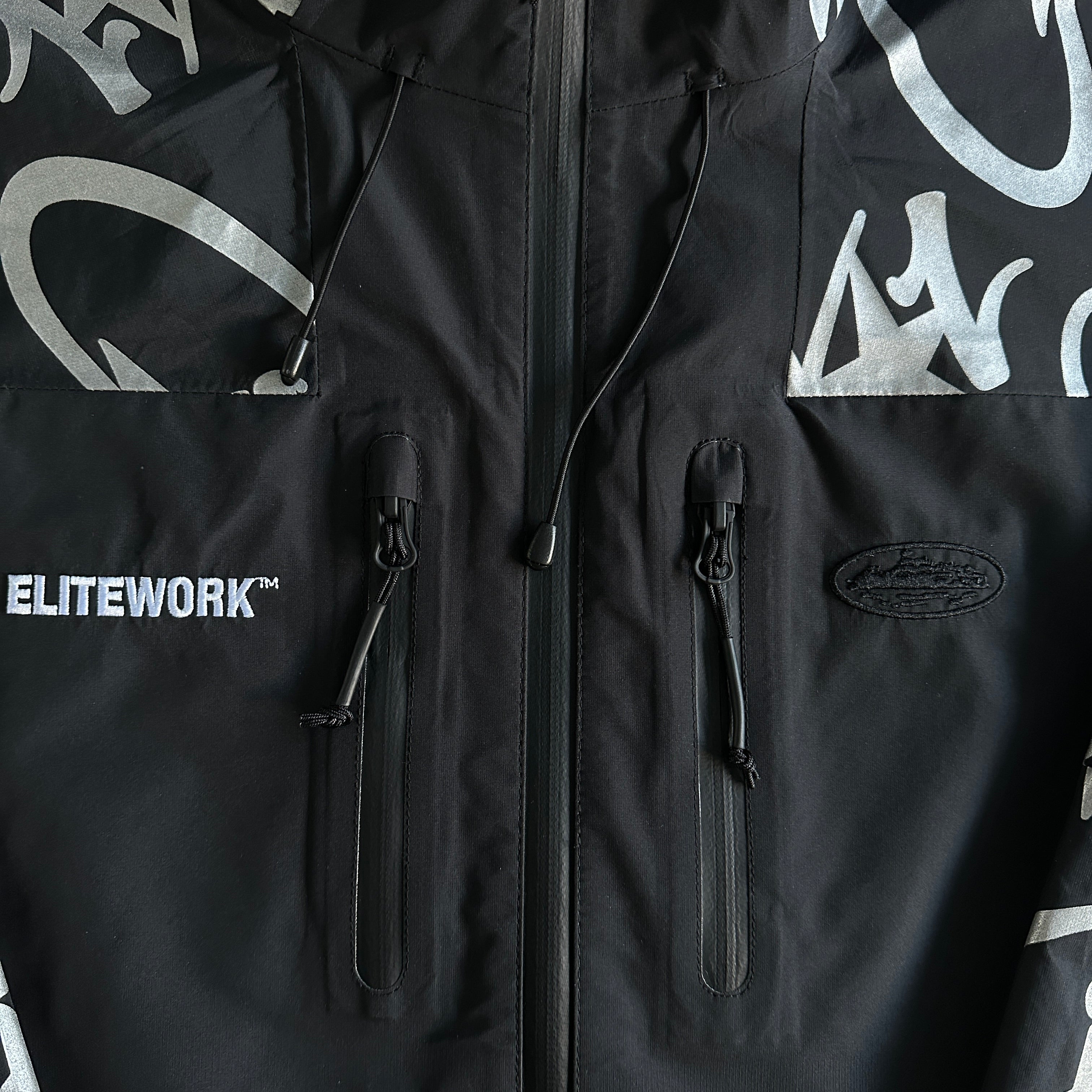 Corteiz Elitework Waterproof Shell Jacket Black – Brothers