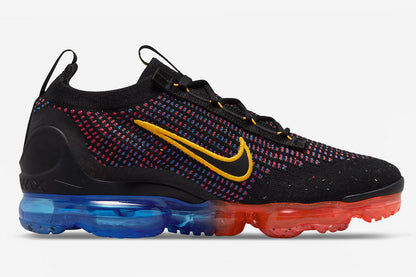 Nike Air VaporMax 2021 Flyknit Black Photo Blue Crimson Gold