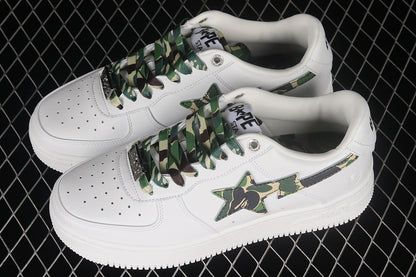 A Bathing Ape Bape Sta Low ABC Camo White Green