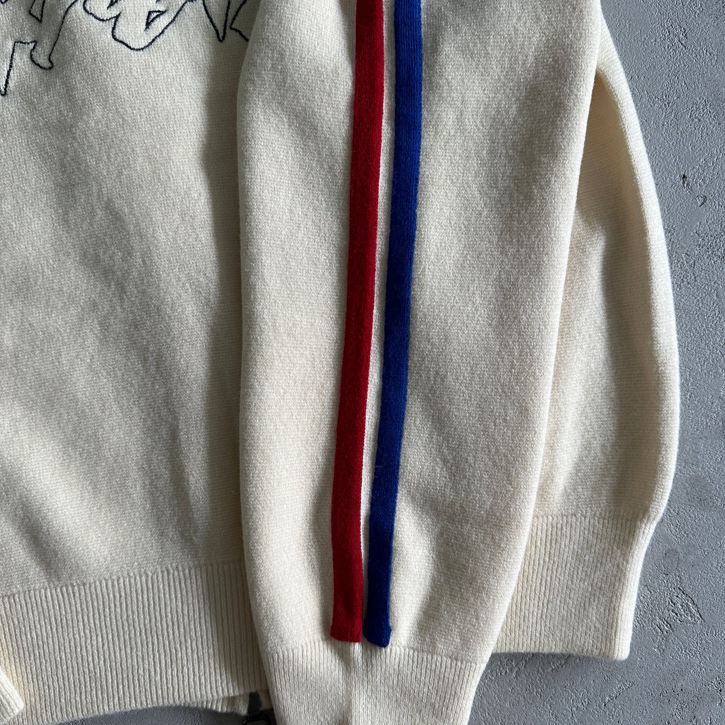 Corteiz Knit-Zip Up Fleece Cream