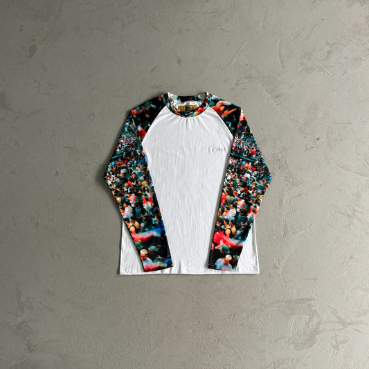 Corteiz World Cup Chaos Raglan Longsleeve White Multicolor