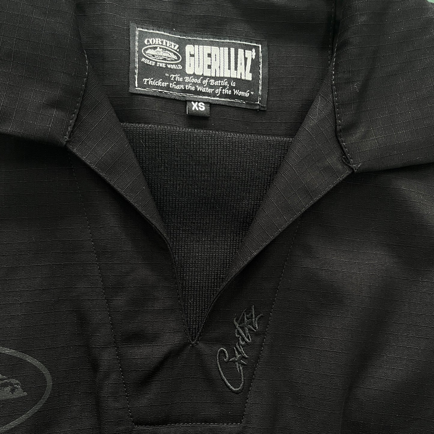 Corteiz Guerillaz Drilltop Triple Black