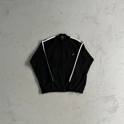 Corteiz Knit-Zip Up Fleece Black