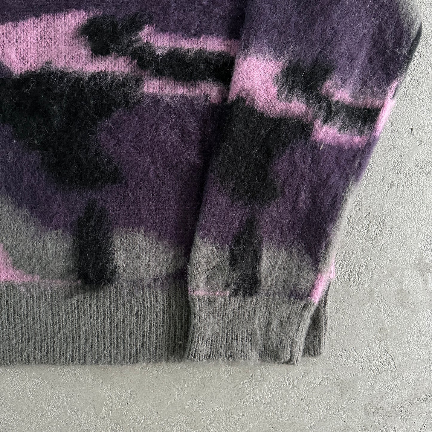 Corteiz Mohair Knit Sweater Sakura Camo