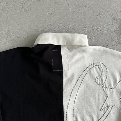 Corteiz C-Star Rugby Shirt Greyscale