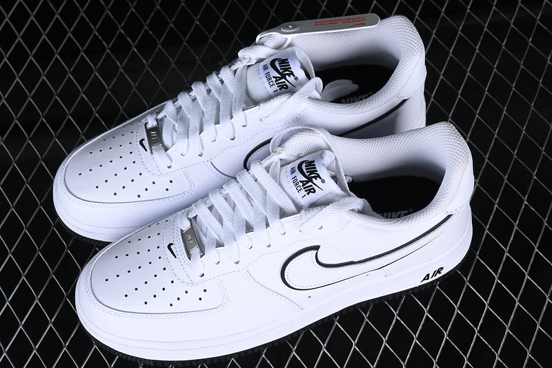Nike Air Force 1 Low '07 White Black Outline Swoosh
