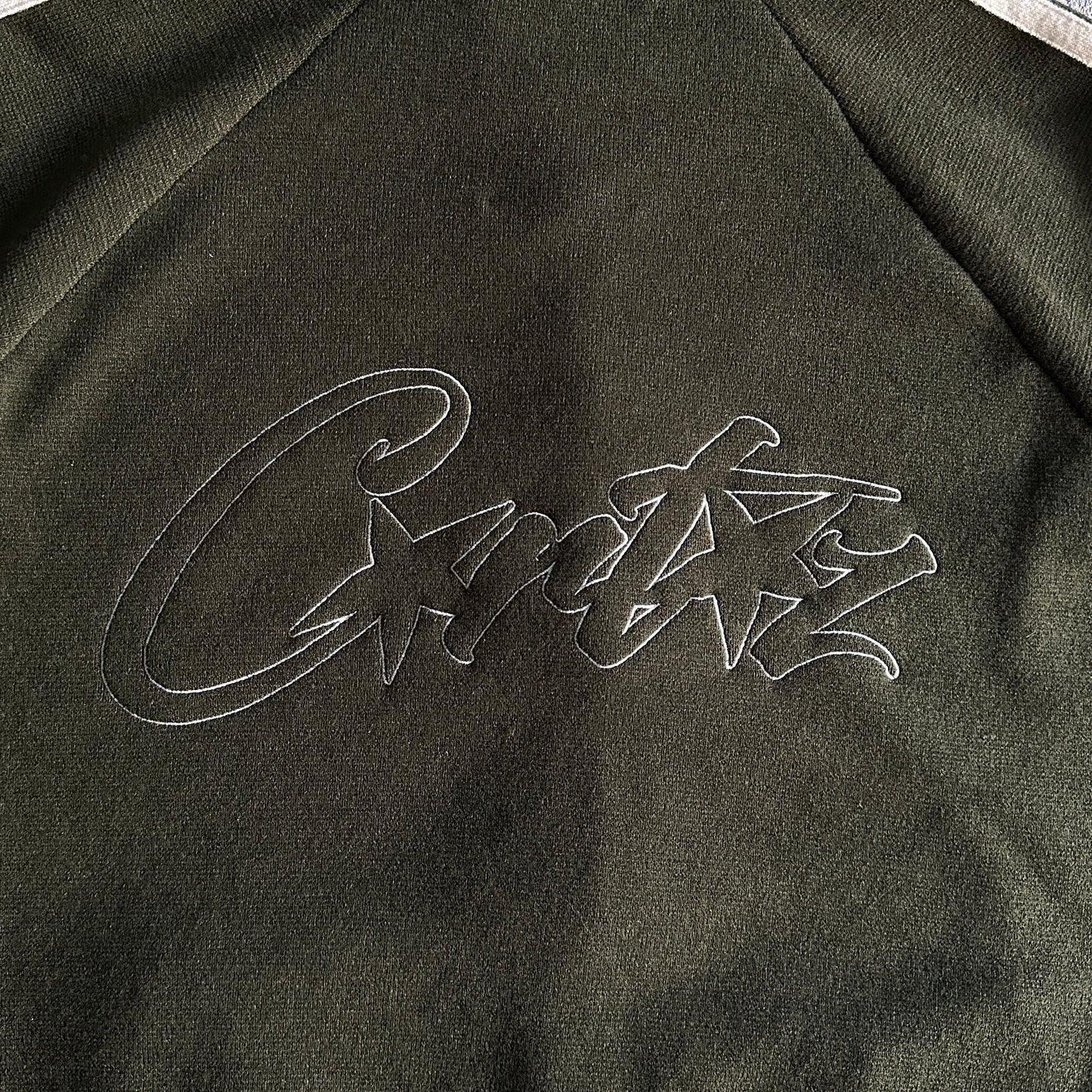 Corteiz Knit-Zip Up Fleece Olive