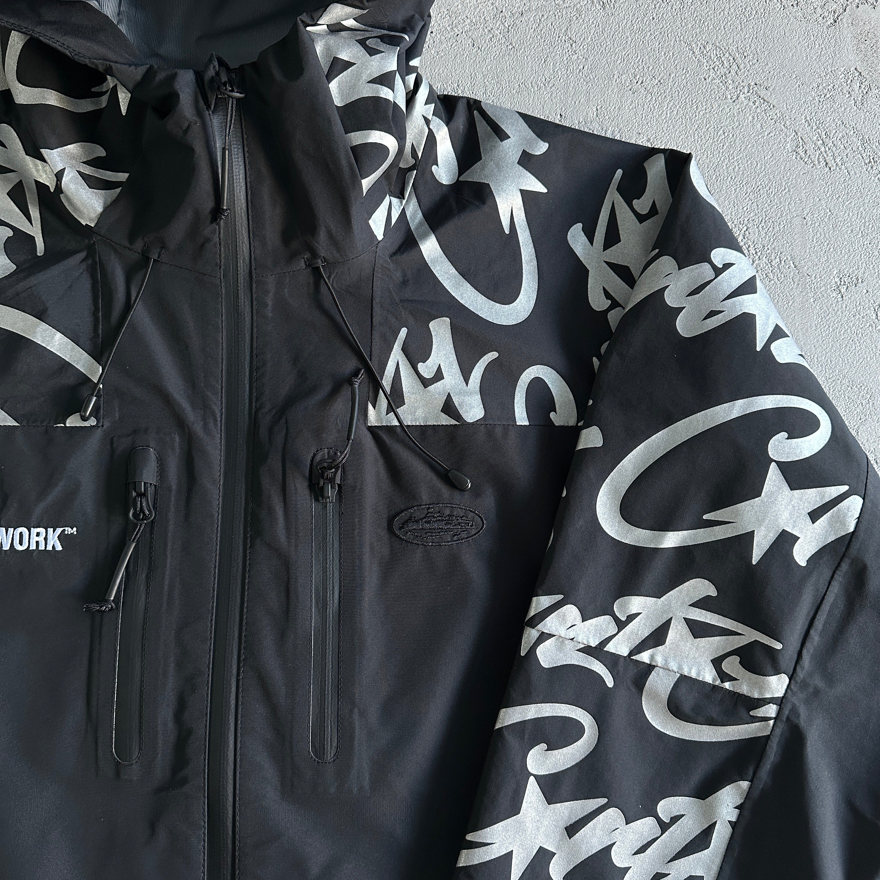 Corteiz Elitework Waterproof Shell Jacket Black – Brothers