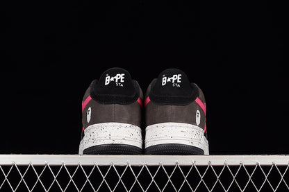 A Bathing Ape Bape Sta Black Grey Pink Suede