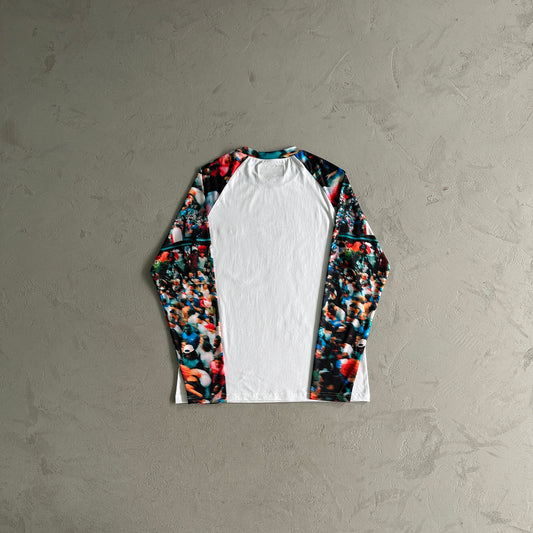 Corteiz World Cup Chaos Raglan Longsleeve White Multicolor
