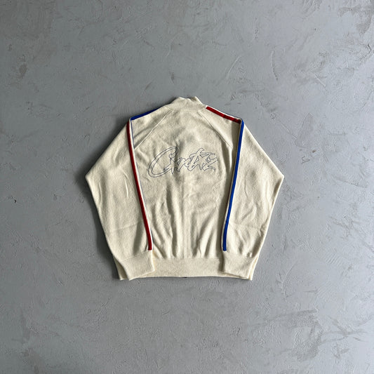 Corteiz Knit-Zip Up Fleece Cream