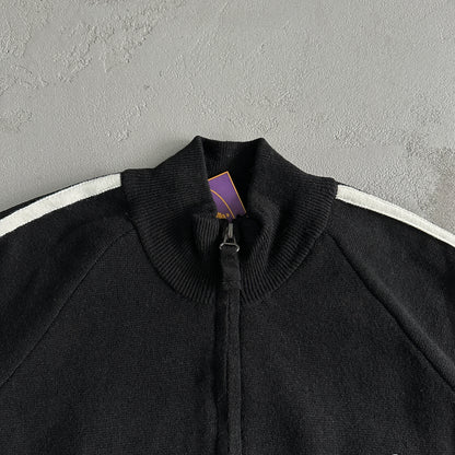 Corteiz Knit-Zip Up Fleece Black